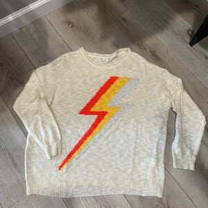 Main Strip Cream Knit Sweater